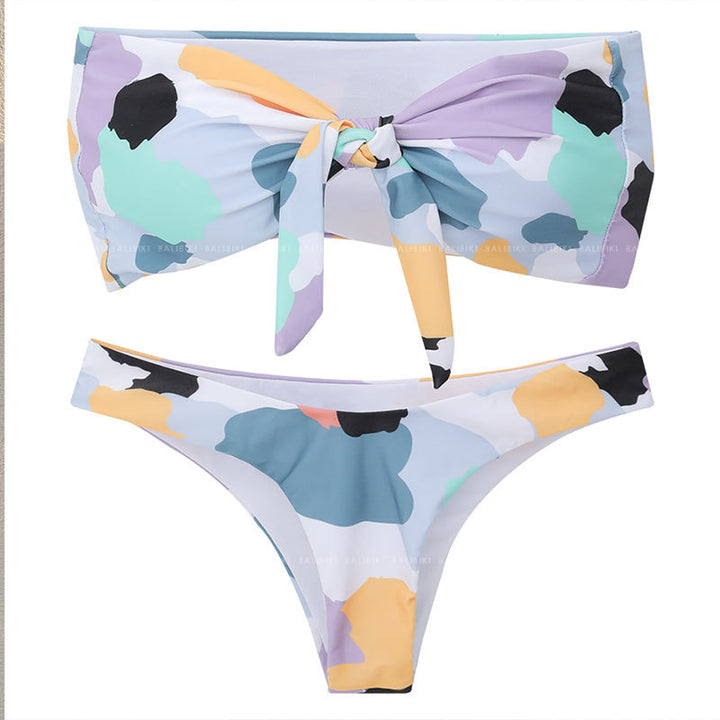 Damen Bikini-Set mit stilvollem Knotendesign und hohem Beinausschnitt Drune