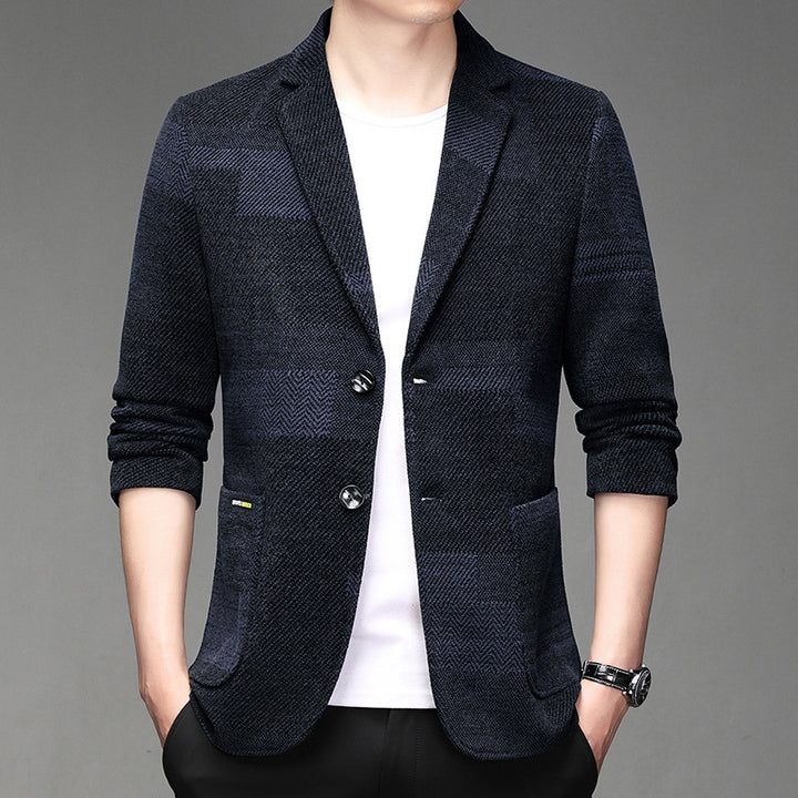 Herren modischer Blazer mit strukturiertem Gewebe und eleganten Details Drune