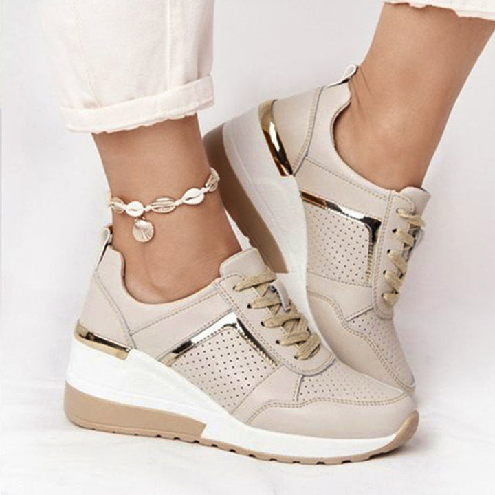 Damen modische Sneakers mit atmungsaktivem Obermaterial und stabiler Sohle Drune