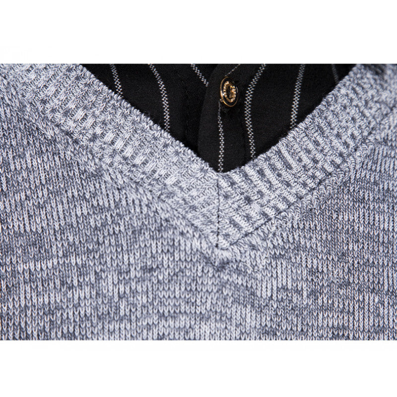 Herren eleganter V-Ausschnitt Pullover Drune