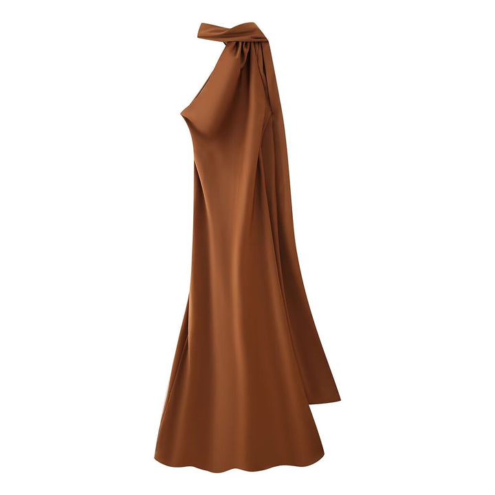 Femme Halter Neck Maxi Kleid mit seitlichem Schlitz Drune