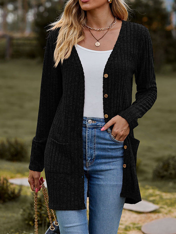 Damen Strickjacke mit strukturiertem Muster und praktischen Taschen Drune