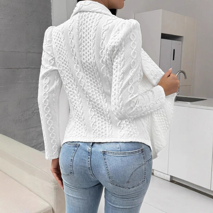Damen Strukturierte Jacke mit modernem Schnitt Drune