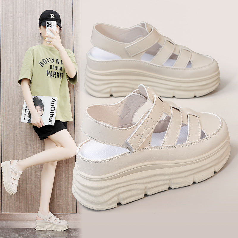 Damen luftige Plateau Sandalen Drune