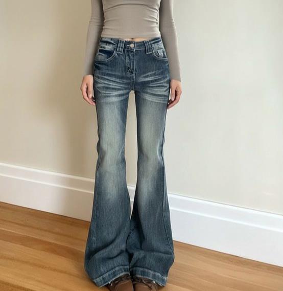 Damen Flared Jeans im individuellen Vintage-Look mit skandinavischem Flair Drune