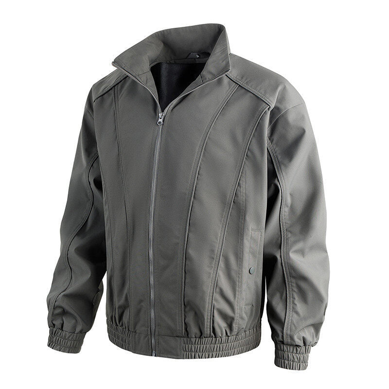Herren Freizeitjacke mit hochschließendem Kragen und elastischem Bund Drune