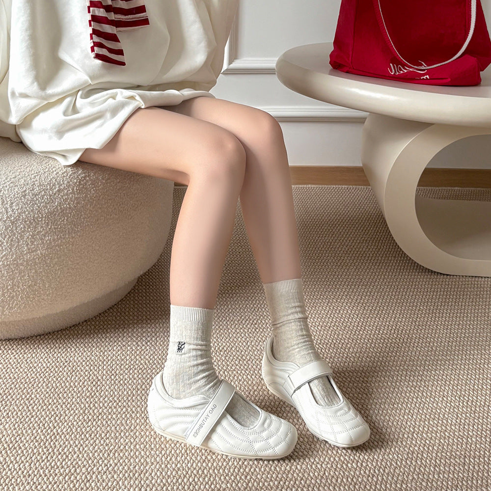 Damen Mary Jane Sneakers mit ergonomisch gestalteter Sohle und bequemem Klettverschluss Drune