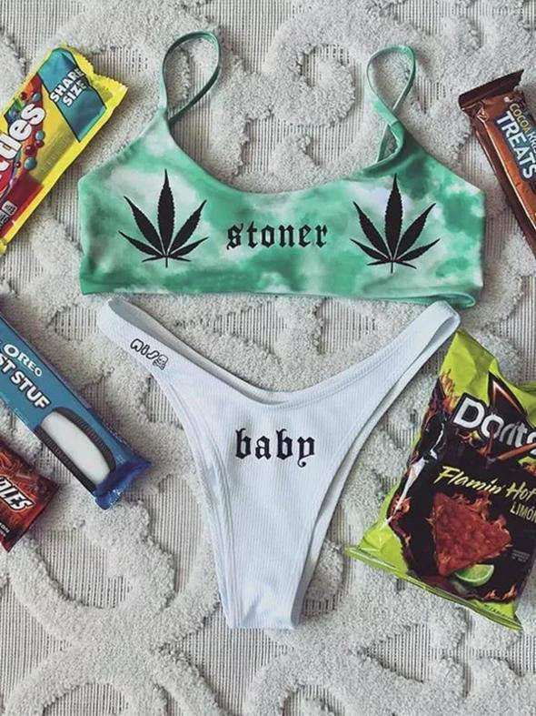 Damen Sport-Bikini mit auffälligem Grafikdesign Drune
