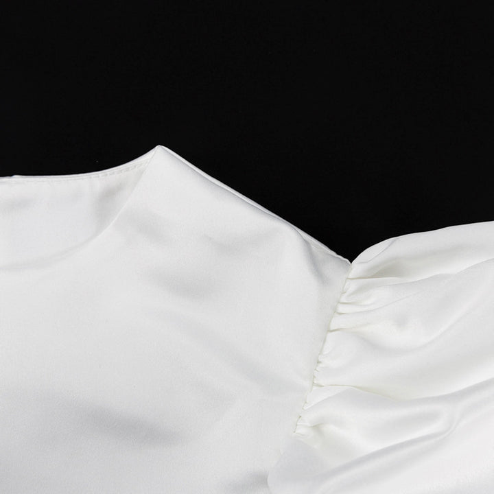 Damen modische Bluse mit ballonförmigen Ärmeln und elegantem Schnitt Drune