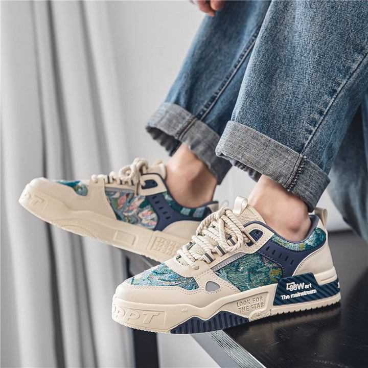 Damen Modische Sneaker mit einzigartigem floralem Design und stabiler Profilsohle Drune