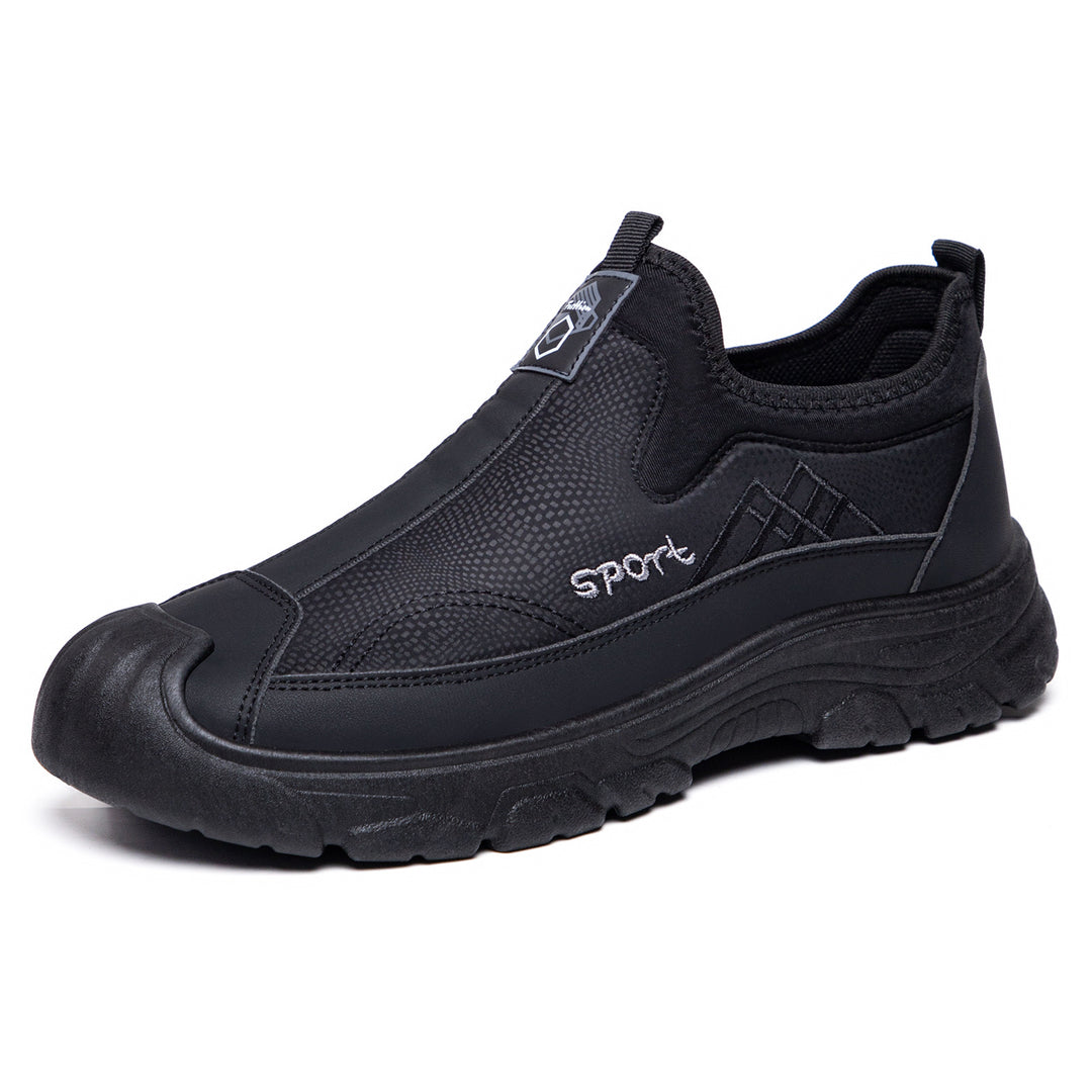 Herren nan robuster Slip-On Arbeitssneaker mit verstärkter Zehenkappe, rutschfester Profilsohle und elastischem Einstieg Drune