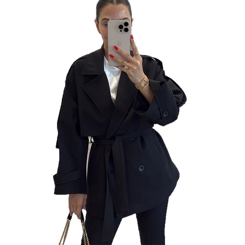 Damen Modischer Oversize-Trenchcoat Drune