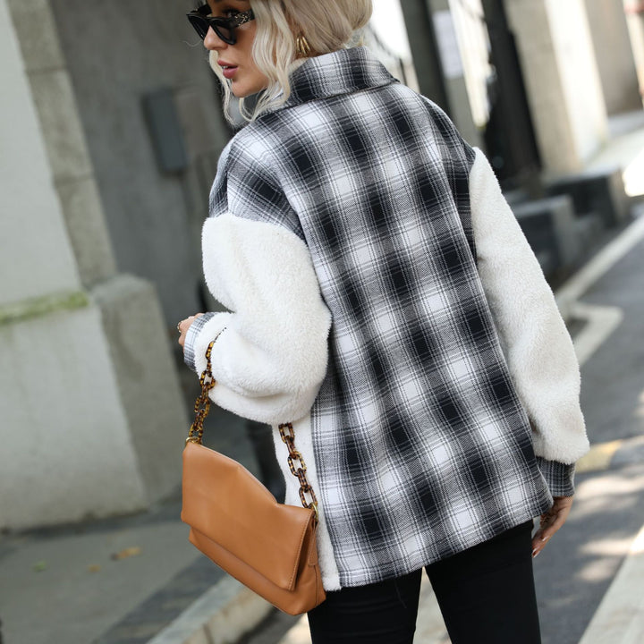 Damen Fluffy Overshirt Drune