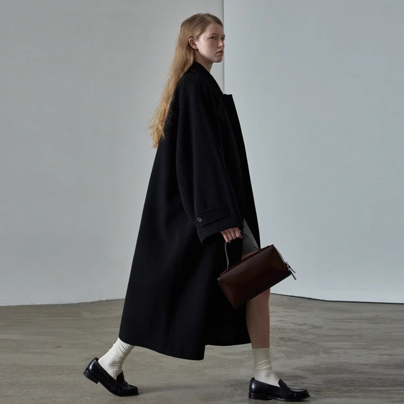 Damen Oversized Wollmantel Drune