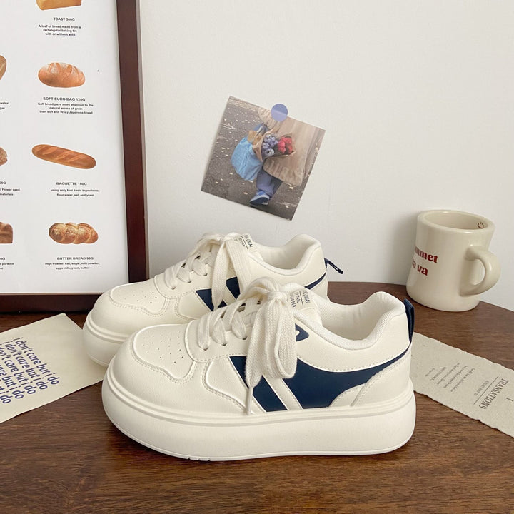 Damen modische Plateau-Sneaker mit stylischen Kontraststreifen Drune