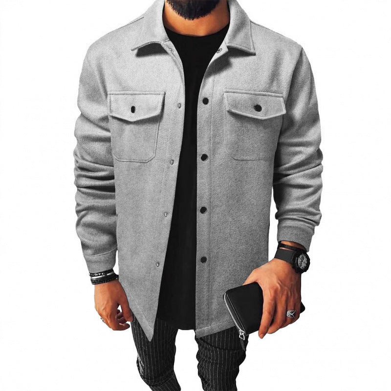 Herren stylische und warme Flanelljacke Drune