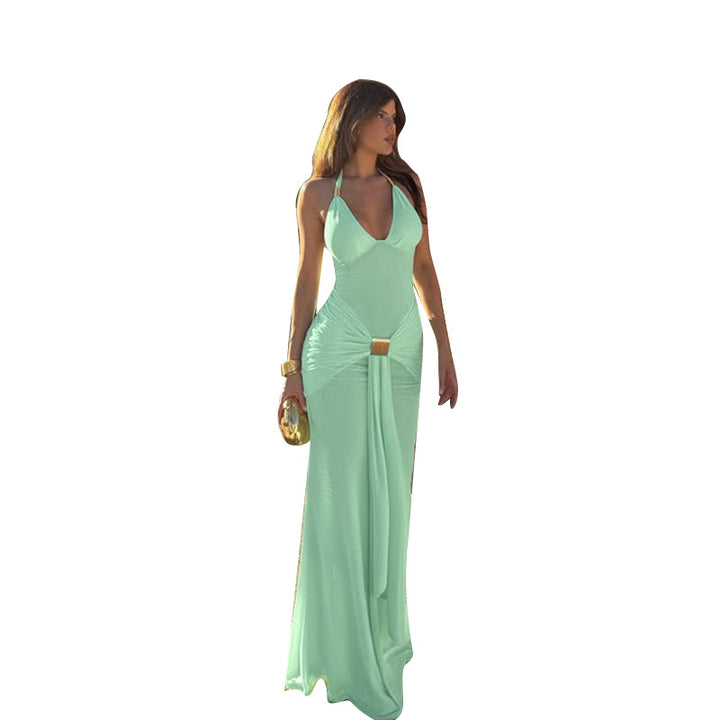 Damen Maxikleid mit raffiniertem Schnitt und glamourösen Akzenten Drune
