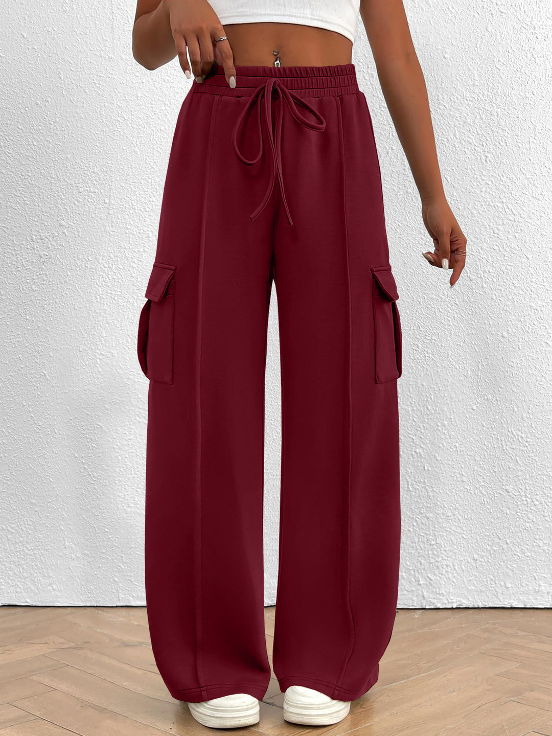 Damen Cargo-Hose im lässigen Relaxed Fit mit elastischem Bund und praktischen Taschen Drune
