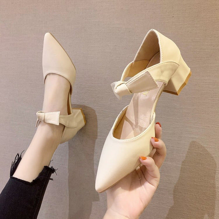 Damen Elegante Slingpumps mit Schleifenverzierung Drune