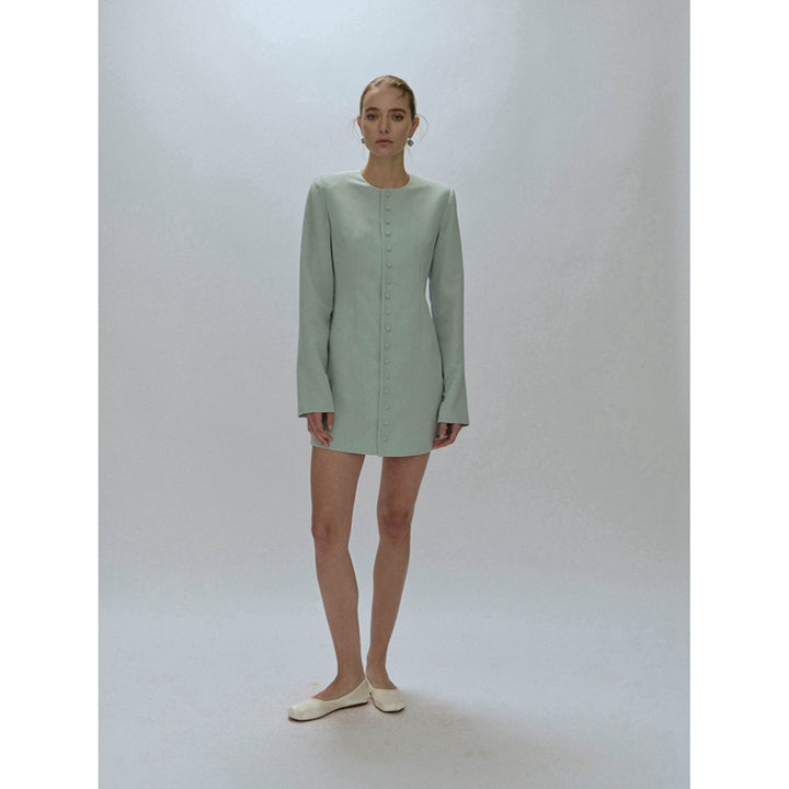 Damen eleganter Blazer mit Knopfleiste und minimalistischer Silhouette Drune