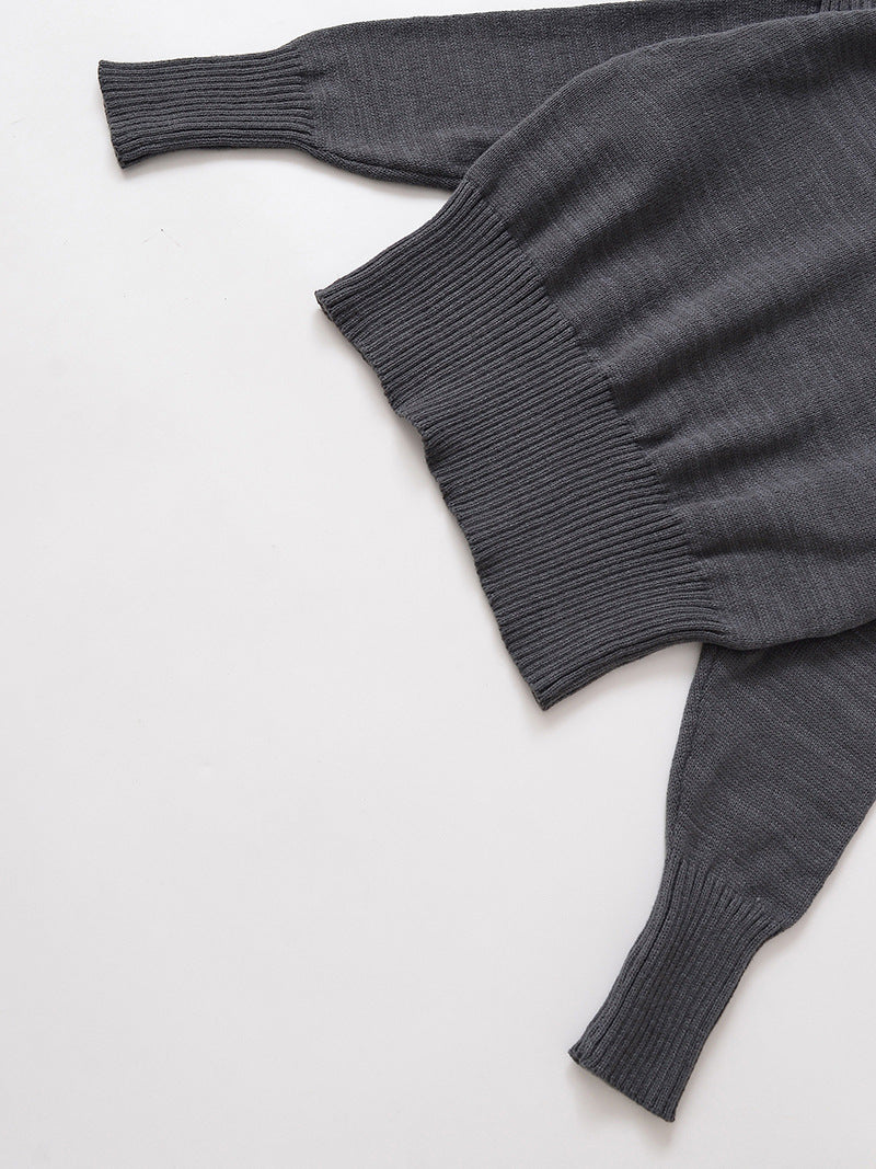 Damen lässiger Oversize-Pullover aus weichem Strickmaterial Drune