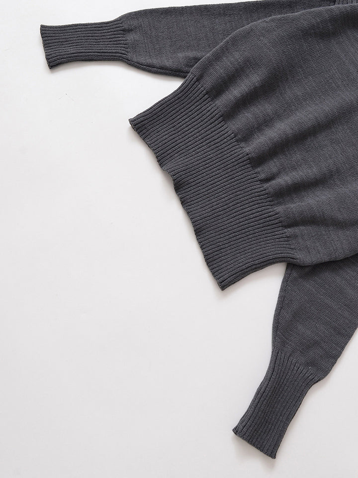 Damen lässiger Oversize-Pullover aus weichem Strickmaterial Drune