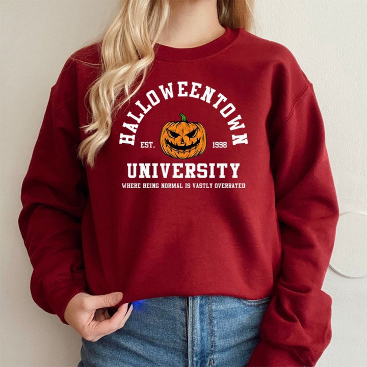 Damen Sweatshirt mit kreativem Halloween-Design und bequemer Passform Drune