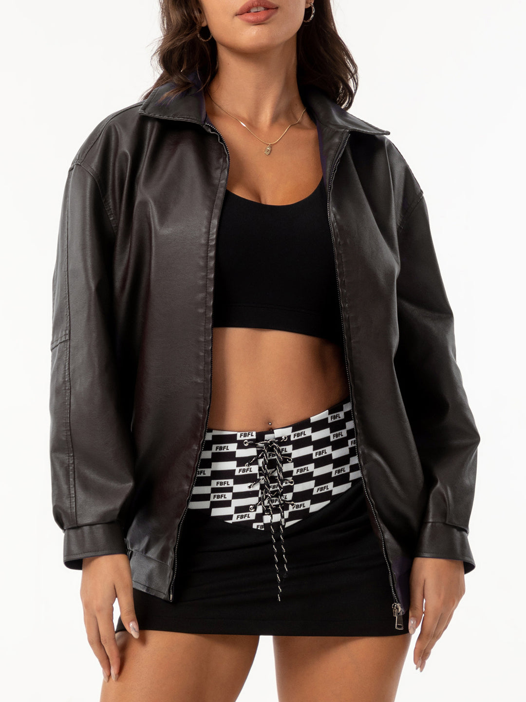Damen lässige Satinjacke mit modernem Schnitt und praktischen Taschen Drune
