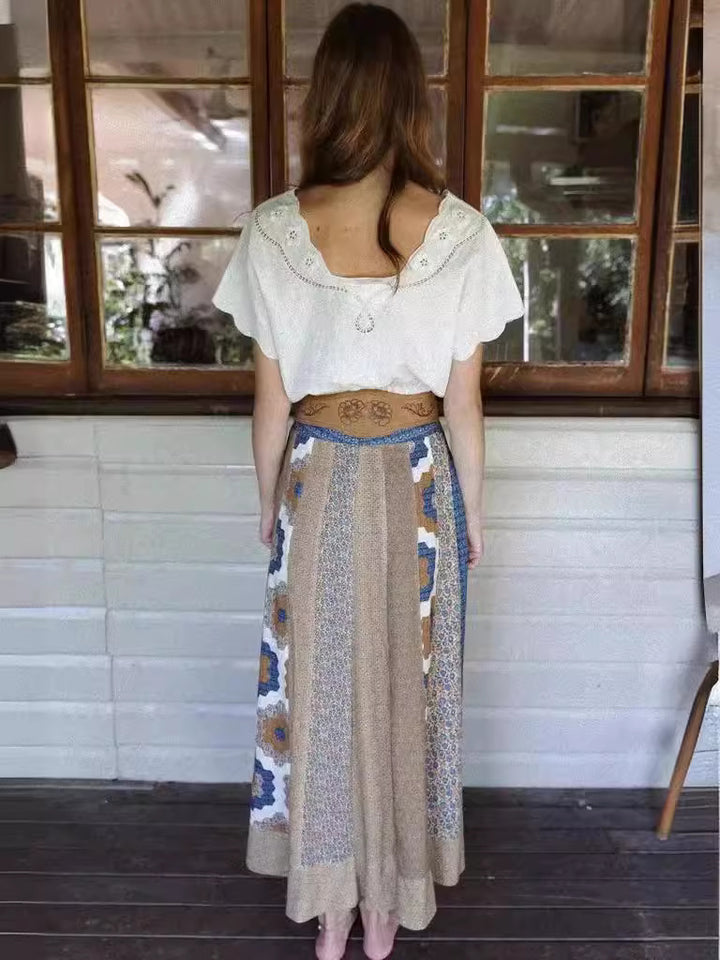 Damen Leichte Bluse mit handgearbeiteten Stickereien und lässigem Schnitt Drune