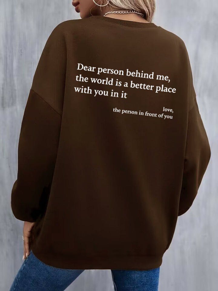Damen Sweatshirt mit inspirierendem Motiv und gemütlichem Schnitt Drune