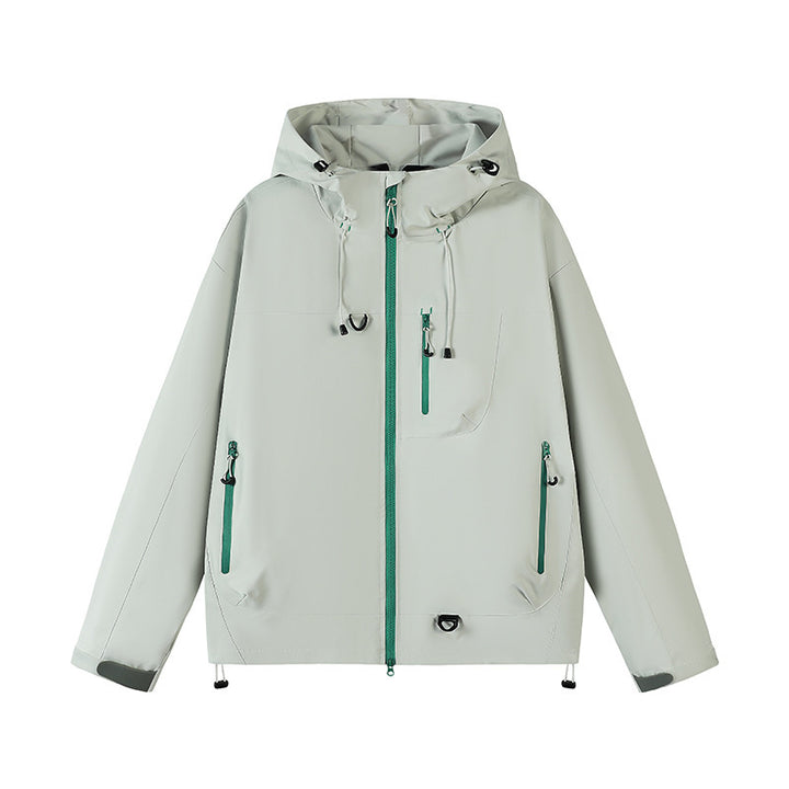 Herren technische Outdoor-Jacke mit verstellbarem Kapuzendesign und zahlreichen Reißverschlusstaschen Drune