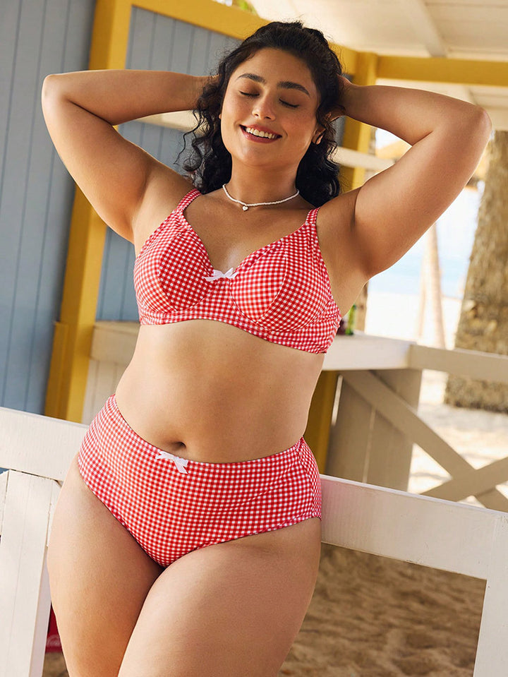 Damen Hochtaillierter Bikini mit gepolstertem Oberteil Drune
