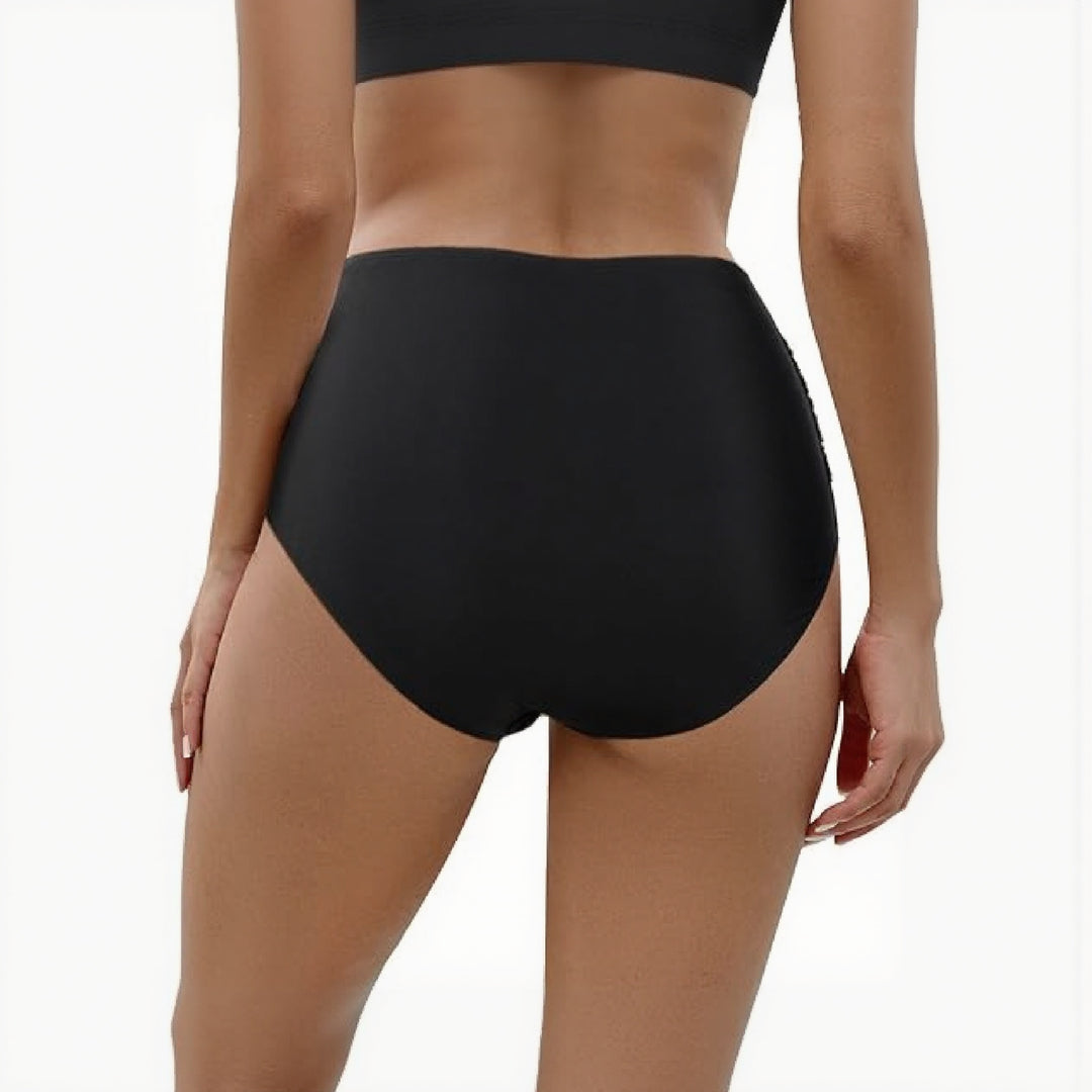 Damen Hochtaillierte Bikinihose Drune