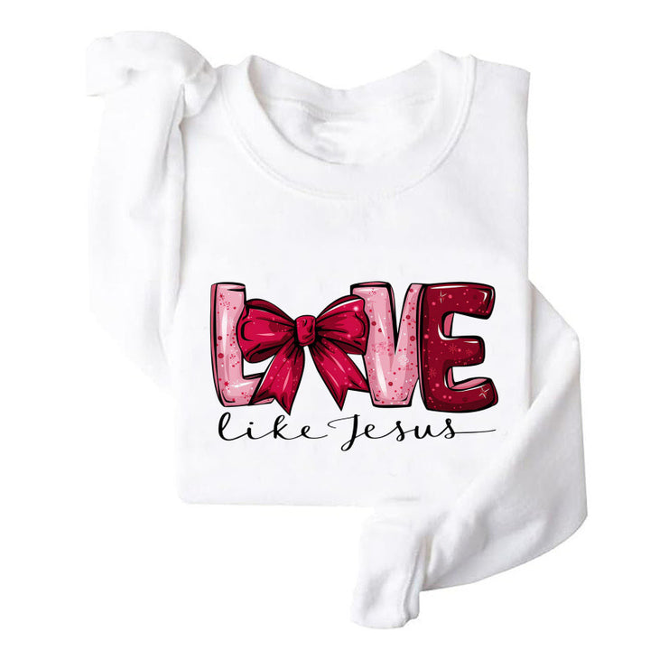 Damen Sweatshirt mit kreativem Herzmotiv und verspieltem Aufdruck Drune
