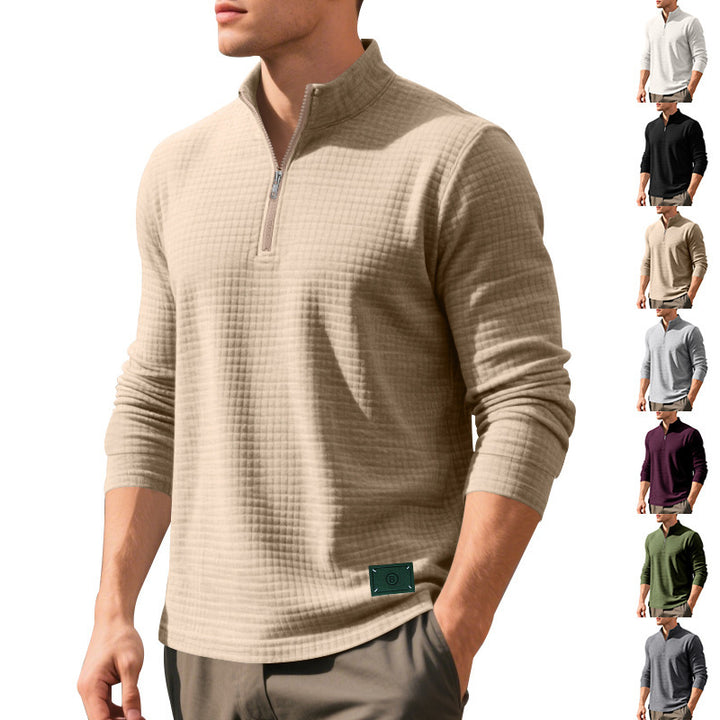 Herren Stepppullover mit modernem Reißverschluss und strukturiertem Design Drune