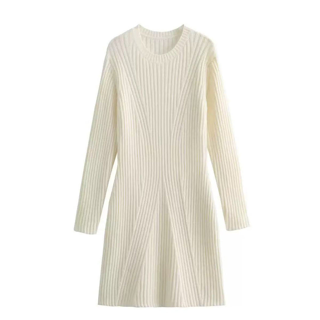Damen Strickkleid mit moderner Rippstruktur und stylischem Schnitt Drune