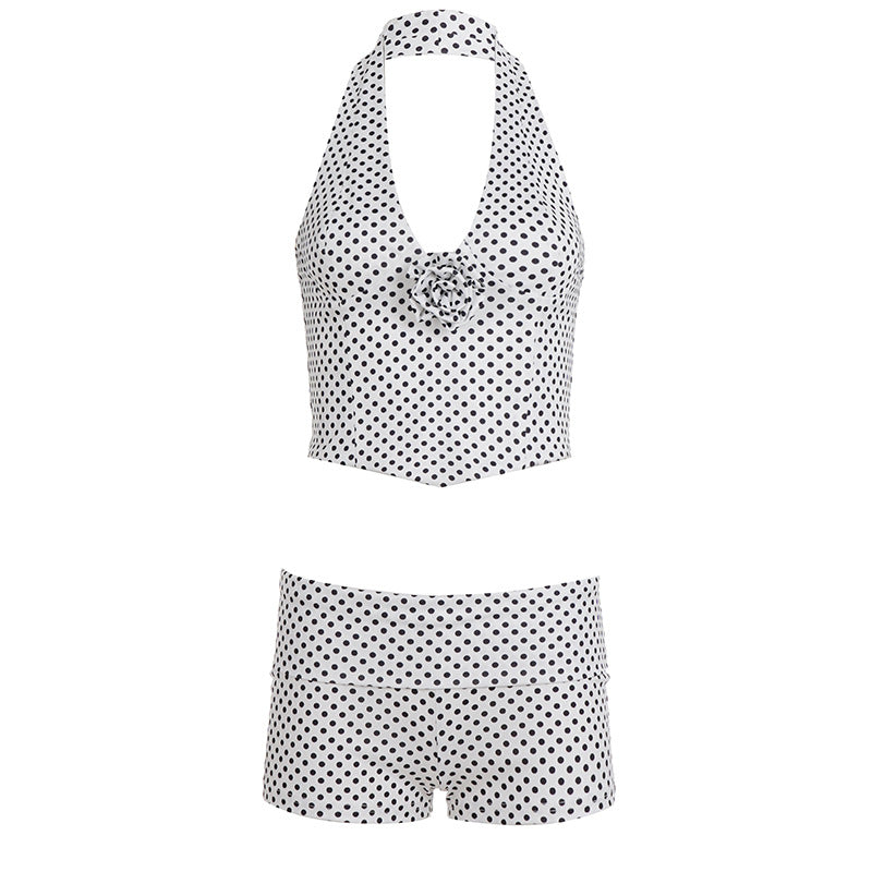 Damen Bikinitop und Shorts-Set mit Polka-Dots Drune