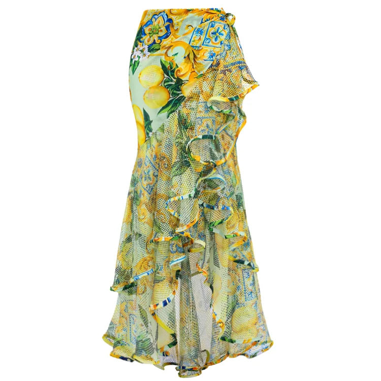 Damen Schwimmanzug mit floralem Design und V-Ausschnitt Drune