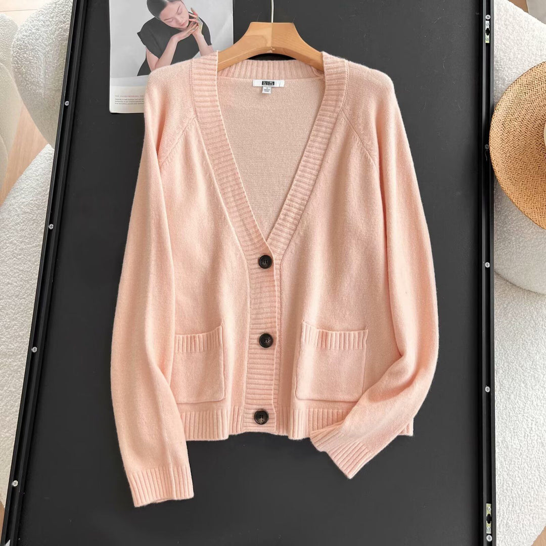 Damen Elegante Strickjacke mit praktischen Taschen Drune
