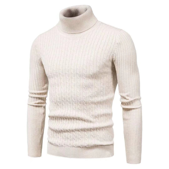 Herren Rollkragenpulli mit strukturiertem Zopfmuster Drune