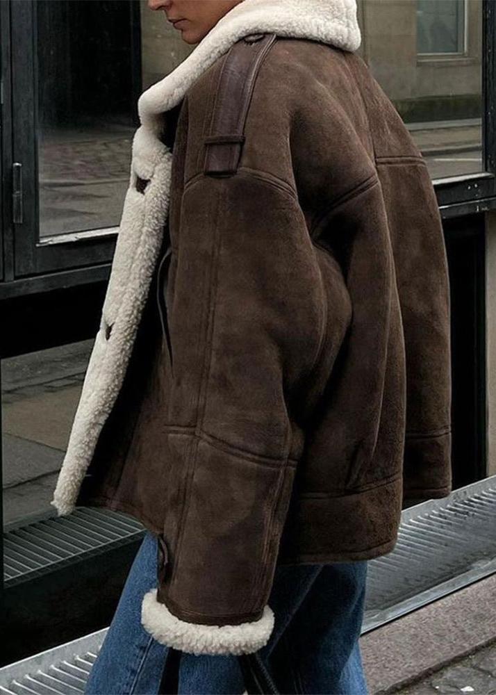 Drune | Aviator-Lammfelljacke