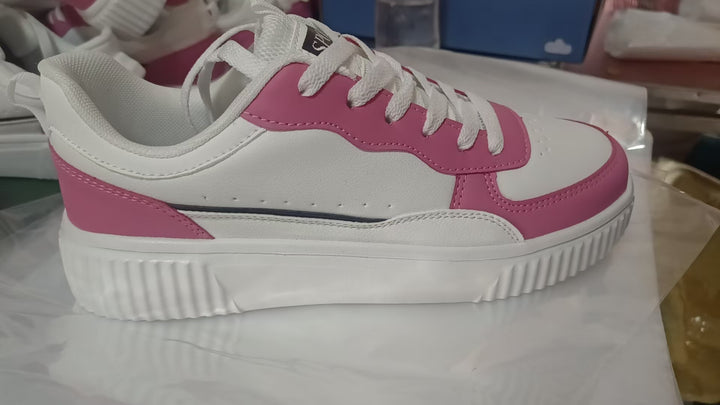 Damen nan Plateau-Sneaker mit besonders dicker Laufsohle und gepolstertem Komfortfußbett Drune