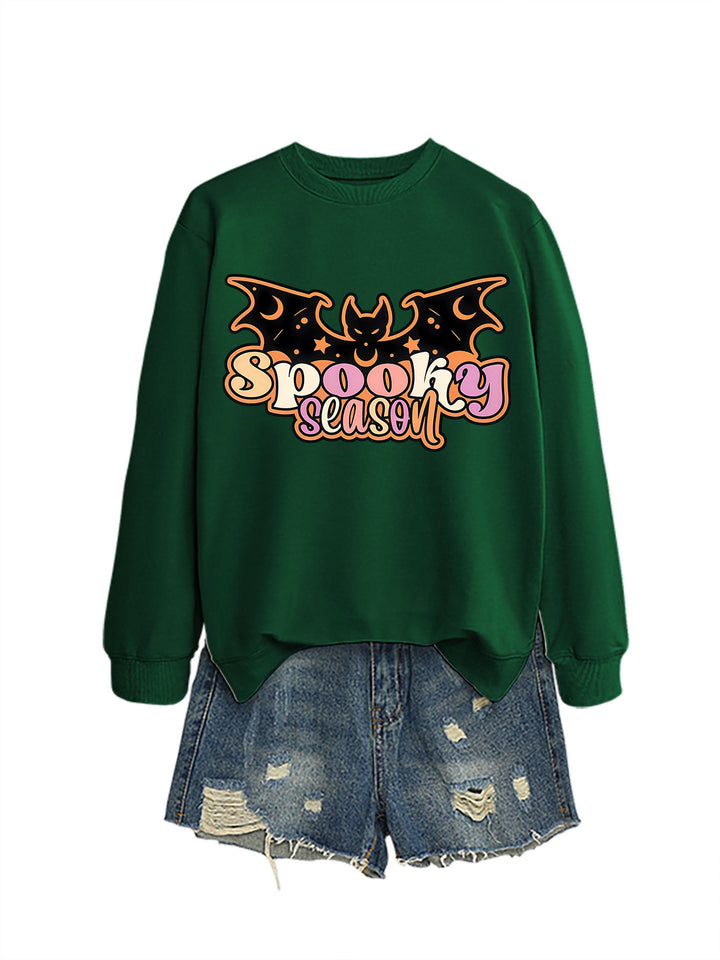 Damen Sweatshirt mit kreativem Halloween-Motiv Drune