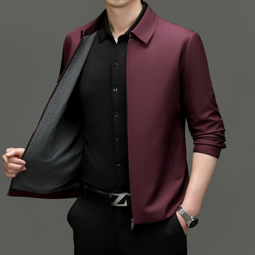 Herren moderne Übergangsjacke mit sportlichem Stehkragen und praktischen Reißverschlusstaschen Drune