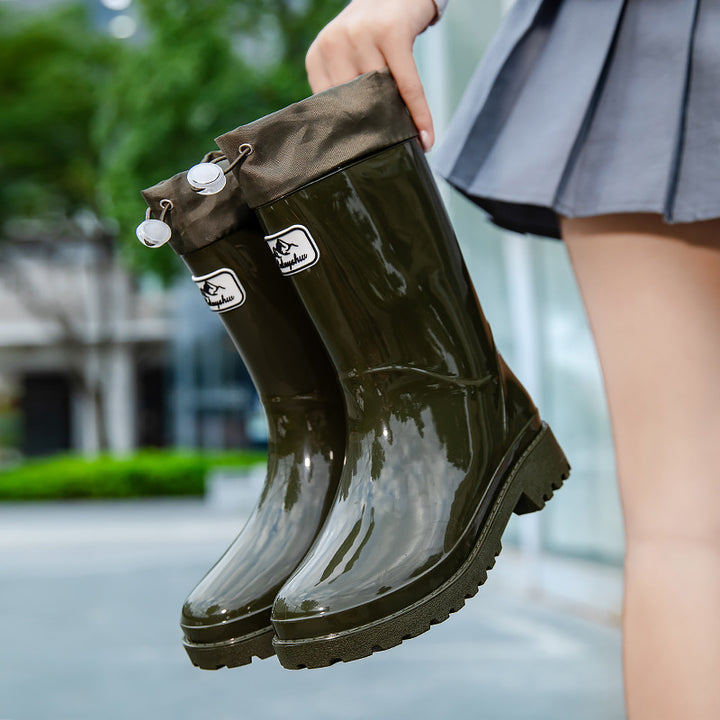 Damen Hochwertige und stylische Gummistiefel mit verstellbarem Schnürsystem Drune