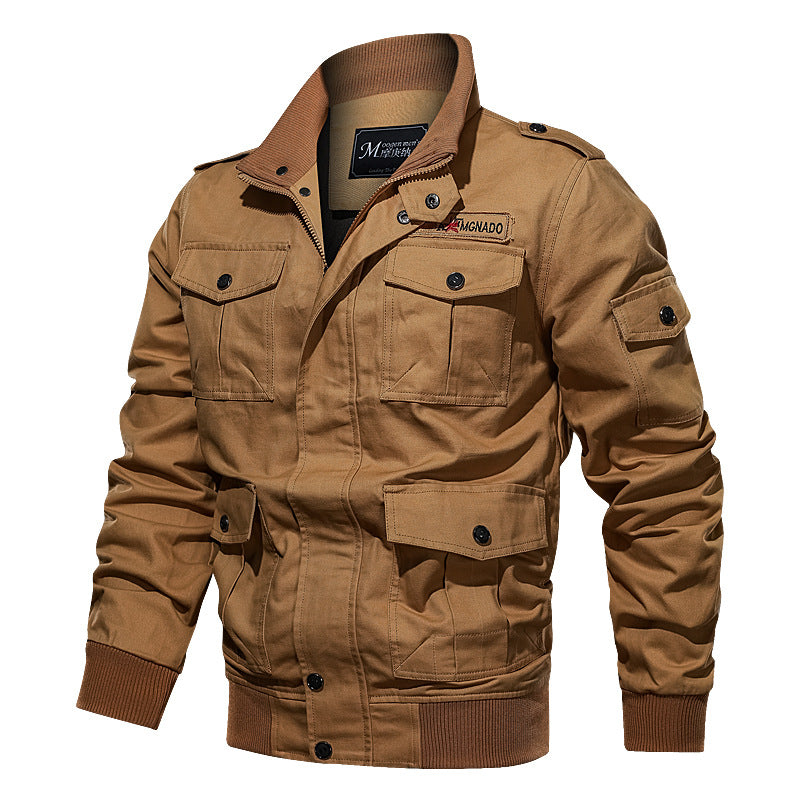 Herren nan robuste Fieldjacke mit Mehrfachtaschen, gesteppter Innenleiste und Rippbündchen Drune