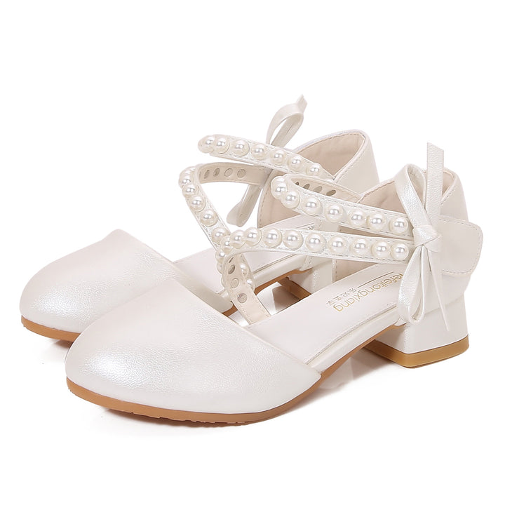 Damen elegante Ballerinas mit Perlenverzierung Drune