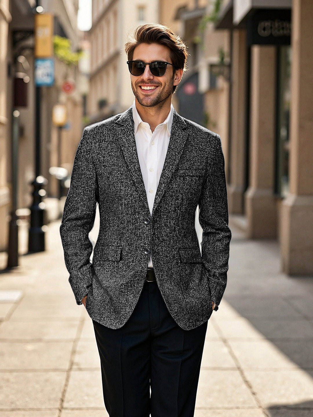 Herren eleganter Freizeitblazer Drune