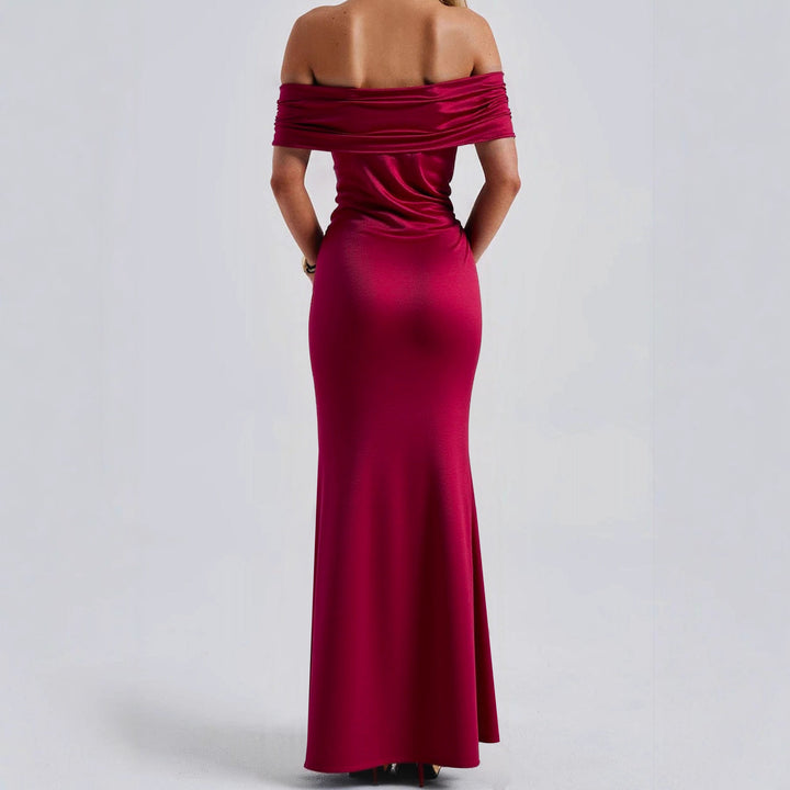 Damen Figurbetontes Asymmetrisches Abendkleid Drune