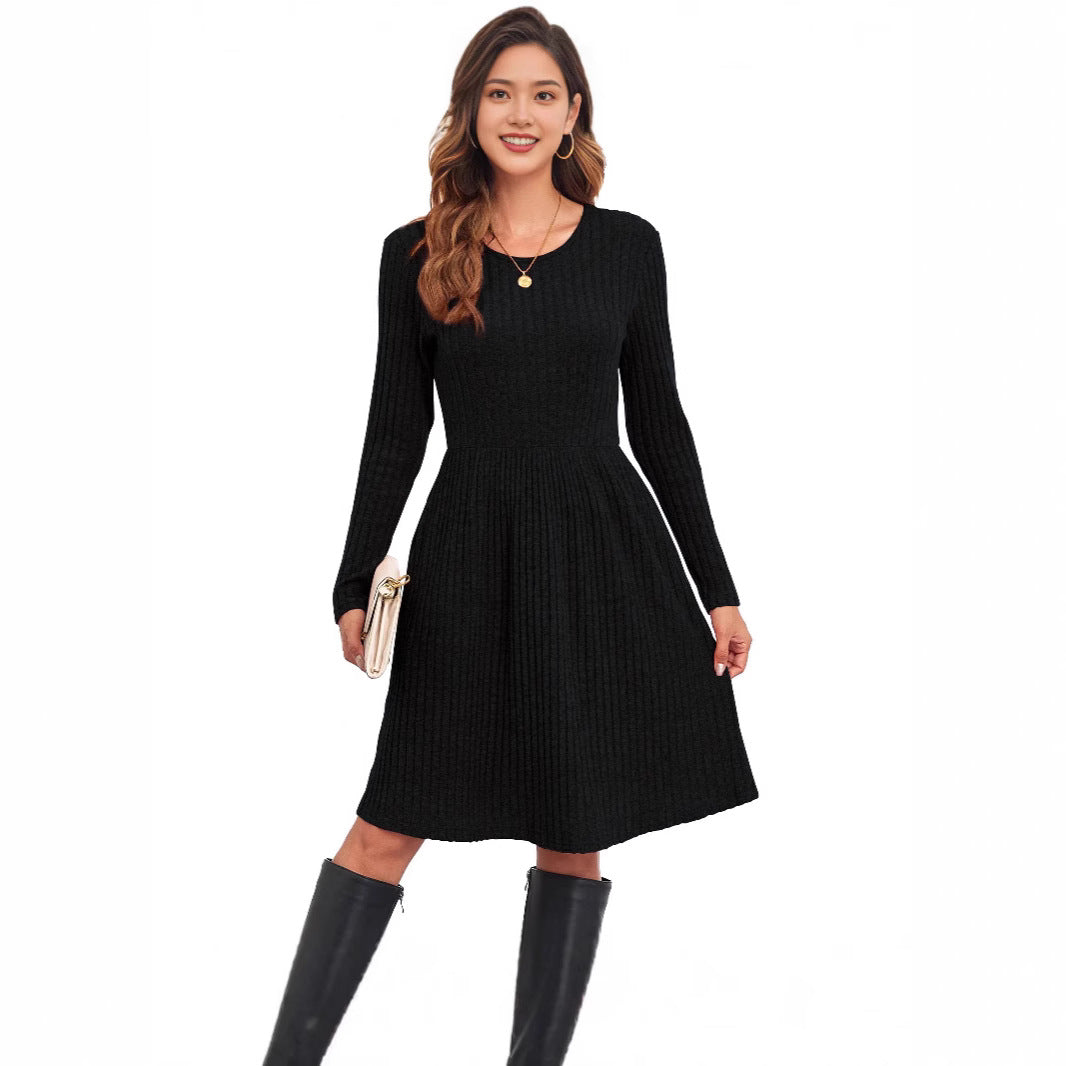 Damen Strickkleid mit lässigem Schnitt und feinem Streifenmuster Drune